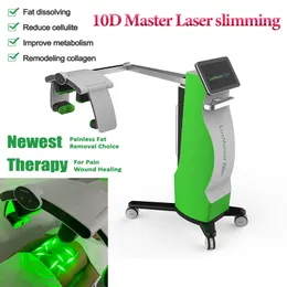 10D Laser Physio Slimming Machine 532nm Rotating Cold Laser Celluite Removal Body Sculpting LLLT Device