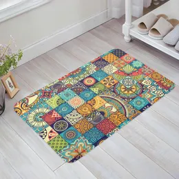 Carpets Mandala Bohemian Tiles Flower Carpet For Living Room Area Rug Floor Mat Bedside Hallway Doormat Kids Bedroom Home Decoration