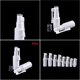 Packing Bottles Portable Nose Atomizer With 360 Degree Rotation Sprayer White Plastic Nasal Pump Mist Spray Empty 10Ml Drop Delivery Dh9Ka