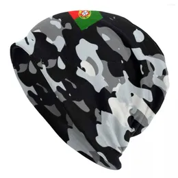 Berretti Portogallo Bandiera Urban Camouflage Beanie Cap Unisex Winter Bonnet Cappelli per maglieria Outdoor Sci Military Camo Skullies Berretti