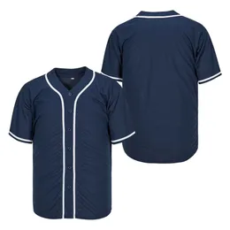 Custom Dark Blue Authentic Baseball Jersey Stitching Name Number Size S-4XL