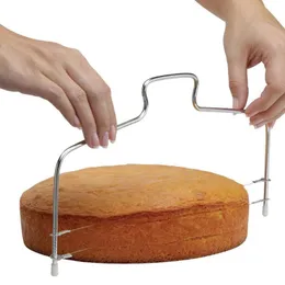 Cake Tools Adjustable Wire Bread Slicer Leveler Pizza Dough Cutter Trimmer Stainless