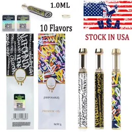 Stock in VS California Honey Wegwerp E Sigaretten 1,0 ml lege vape pennen oplaadbaar 530 mAh batterij hoogwaardige apparaten 10 smaken beschikbaar