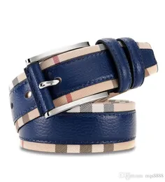 New Luxury Genuine Leather Belt for Men and Women Fashion Pin Buckle Plaid Belt High Quality Cowhide Designer Belts6036550