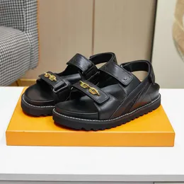 Authentic Womans Paseo Flat Comfort Sandals lady luxury Summery leather denim Adjustable Beach Sandal slippers slides Size US4-11 WITH BOX