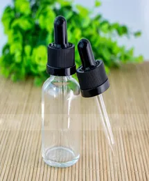 Botella cuentagotas de vidrio esmerilado transparente 1OZ para aceite esencial 30ML Ejuice Eliquid Dropper Container Bulk Stock4939751