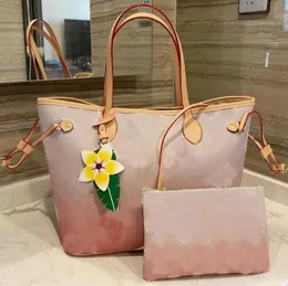 أزياء 2pcs totes امرأة الكمبوهة مصممين حقائب الجلود الزهور حقائب اليد رسول كروس الكتف كيس محفظة ليدي القابض حقيبة مركبة