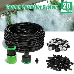 DIYドリップ灌漑システム自動散水ガーデンホースマイクロドリップ散水キットを調整可能なドリッパー付き