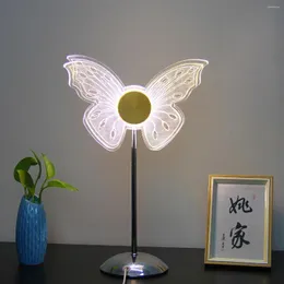 Bordslampor LED SUNFLOWER METAL LAMP NORDIC Modernt sovrum sovrum trikromatisk dimning akryl lampskärm skrivbord hem dekor D