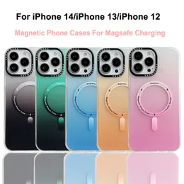 iPhone 13 14 Pro Max Case Magsafe 자기 구배 무광택 케이스 iPhone 12 11 Promax Shock Proof Slim Hard Cover 14Plus