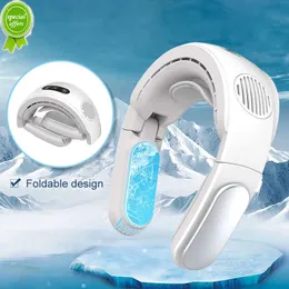 New Hanging Neck Fan Mobile Air Conditioner Cooler Outdoor Wearable Foldable Bladeless Neck Cooling Fan 5000mah Battery For Summer