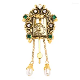Broşlar mito tasarlı moda mücevherler ve aksesuarlar antika kuş çalar saati süslemeler vintage broş