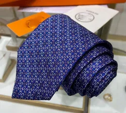 Cravatte da uomo BusinessTop fodera in twill di seta e lana Stampa classica di lettere Cravatte casual in twill formale personalizzate fatte a mano con scatola