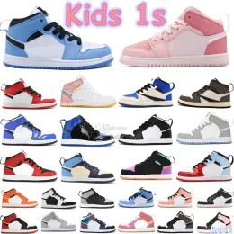Kids unc atlama 1s 1 ayakkabılar çocuklar erkek basketbol ayakkabı tasarımcısı çocuk ayakkabı çocuklar orta spor ayakkabı bebek çocuk gençlik yürümeye başlayan bebekler spor g njs
