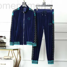 Męskie dresy projektantki Plus Size Men TrackSuits Luksusowe designerskie spodnie kurtki Dwa piessetowe aksamitne bluza pot w garniturze sportowym swobodne spodnie 6qi3