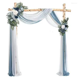 Flores decorativas Arco de casamento Flor Decoração artificial 2pcs kit de seda rosa peônia para festa de cerimônia Decorações florais de chá de bebê