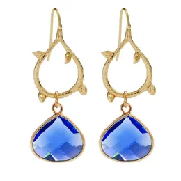 Dangle Chandelier Vintage Water Drop Crystal Earrings For Women Colorf Birthstone Gold Leaf Teardrop Earring Fashion Jewelry Best Dhlmb