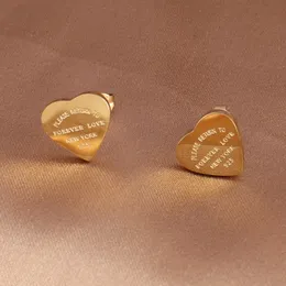 brincos brincos de luxo brincos de grife brincos letras fofas brincos de coração joias perfuradas presentes acessórios femininos brincos de grife de titânio
