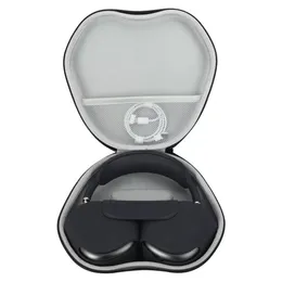 Für Airpods Max Wireless Headset Case Wasserdichtes EVA-Handschlaufen-Design Aufbewahrungstasche Hüllen PU-Leder Reiseschutzhülle Tragebox-Abdeckung