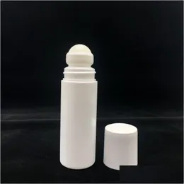 Packing Bottles 100Ml White Roll Plastic Bottle Empty Roller 100Cc Rollon Ball Deodorant Per Lotion Light Container Drop Delivery Of Dhqnc