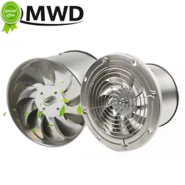 New 6 Inch Stainless Steel Pipe Exhaust Fan Booster 6'' Toilet Kitchen Hanging Wall Window Duct Fan Air Ventilator Extractor Blower