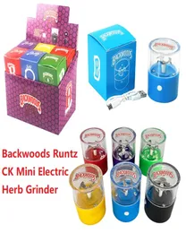 Portable Backwoods Electric Tobacco Grinder Rooking Accessories Runtz Dry Herb Smart Miller Crusher met USB Cable Glass Spice CHA8677459