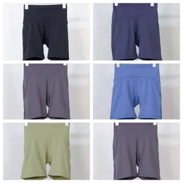 LL Yoga Shorts Suit محاذاة رياضات المرأة عالية الخصر الخصر 4 نقاط الجري فيس صالة الألعاب الرياضية للملابس الداخلية تمارين طماق قصيرة 6 ألوان البيع الساخن بارد في الهواء الطلق الضيق