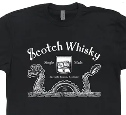 Herr t -skjortor whisky skjorta loch ness monster tee skotland skotsk drinkare vodka bourbon scottish irländsk irland öl tröja