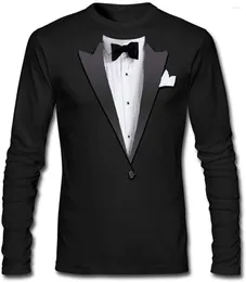 رجال القمصان Tuxedo سترة زي القوس تي شيرت طويل الأكمام من TSDFC للجنسين الرجال القميص النساء