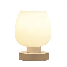 Bordslampor Touch Bedside Lamp - Modern Small For Bedroom Living Room Nightstand Desk varm LED -glödlampa oss