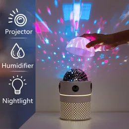 에센셜 오일 디퓨저 무선 공기 가습기 USB Portbale Aroma Diffuser 2000mah 배터리 충전식 Umidificador Projector LED LAMP HUMIDIFICADOR 230525