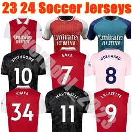 23 24 White Smith Rowe Soccer Jerseys Saliba Gunners Martinelli G. Jesus 2023 2024 Arsen Love Unita Jersey Saka Odegaard Jorghonho Nketiah Willian Smith All Uniform