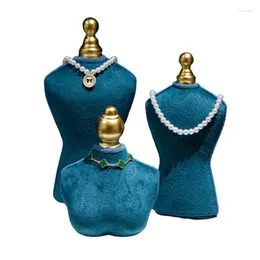 Biżuteria torebki aksamitne manekin stojak portret biżuteria wyświetlacza szyja rekwizyty wiszący naszyjnik