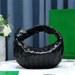 Luxury Bottegass Bag 2023 Jodie Woven Women's Sheepskin Knot Underarm Hobo Curved Mini Small Venetass Leather Tote Handbags