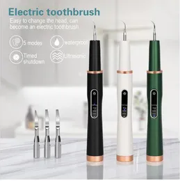 5 Model Ultrasonic Toothbrushes Calculus Professional Remover Electric Dental Scaler Tooth Cleaner Smoke Stains Tartar Plaque Teeth Whitening Scaling Tools