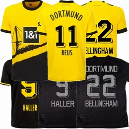 Player -fans versie 22 2023 2024 Dortmund voetbal jerseys Reus Brandt Bellingham Sule Schlotterbeck Hummels Reyna Haller Malen Moukoko voetbal Men Kids Shirt