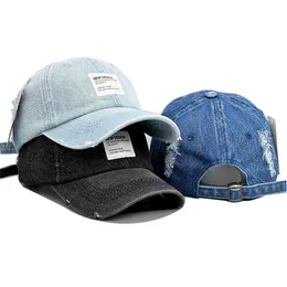 Cappellini da baseball Unisex Design Uomo Donna Jeans Berretto da baseball Cotone lavato Cappello in denim Retro Casquette Cappelli regolabili 230525