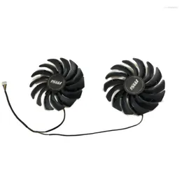 컴퓨터 냉각 팬 2PCS/SET PLD10010S12HH GPU COOLER PLD10010B12HH 비디오 카드 MSI RX 5700 XT 게임 X 그래픽 Rose22 용 비디오 카드 냉각 팬