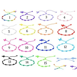 Charm armband knutna kors handgjorda religiösa gåvor mticolor 7 knop röd sträng par vänskap armband droppleverans smycken dhza5