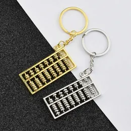 Nyckelringar ny design unik och kreativ metall kinesisk bokföringsverktyg 6-raden Abakas Ancient Classic Style Keychain G230526