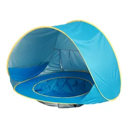 Tents and Shelters Baby beach tent with swimming pool foldable sunshade waterproof indoor outdoor camping children's sunshade beach tent 230526