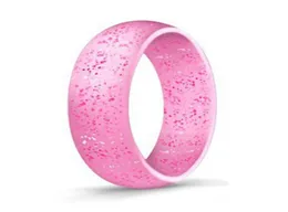 Outdoors colorful Silicone Ring Unisex Flexible Hypoallergenic Rubber Silicone ORings Wedding Sports Band Rings 8508573