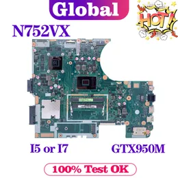 Moderkort KEFU N752 för ASUS VIVOBOOK PRO N752VX N752V N752VW Laptop Motherboard Mainboard I56300HQ I76700HQ CPU GTX950M 100% Test Test