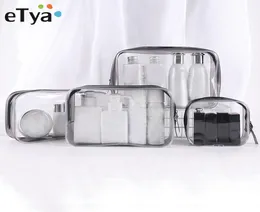 ETYA 투명한 화장품 가방 클리어 지퍼 여행 메이크업 케이스 여성 메이크업 뷰티 주최자 세면류 세탁 목욕 저장 파우치 1762455