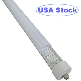 Lampadina a tubo LED T8 144W a pin singolo 8FT LED a 4 file, base FA8 Luci per negozi a LED Sostituzione lampada fluorescente da 250 W Potenza dual-ended, bianco freddo 6000K crestech