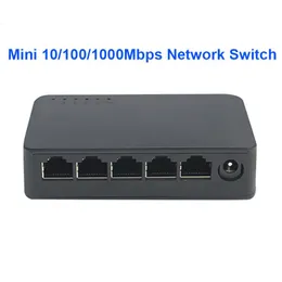 Kontrol Gigabit Network Switch Mini Masaüstü 5ports Switch Ethernet 1000Mbps Yüksek Performanslı Akıllı Anahtarlayıcı RJ45 Hub İnternet Enjektör