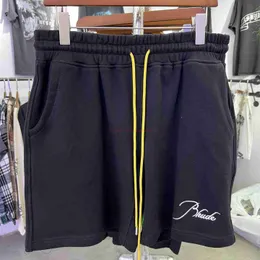 Дизайнерская короткая мода повседневная одежда пляжные шорты Rhude Laif Шокоты хлопковые шорты High Street Fashion Brand Lake Casual Summer Pare American Beach Capris