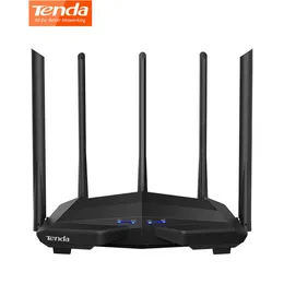 ルーターTenda AC11 AC1200ワイヤレスWiFiルーター2.4g/5g高ゲインアンテナWiFiリピーターデュアルバンドアプリコントロール