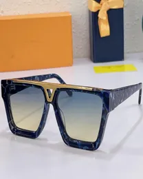 مصمم نظارات شمسية Z1502W المليونير 100 سمك التصميم المصقول العميق ورقة مشطوفة الأزياء البسيطة UV1829009