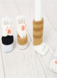 20PCS 5 Sets Chair Socks Fancy Table Leg Pads with Cute Cat Paws Design Reliable Furniture and Floor Protector 4 Different Pat7630310